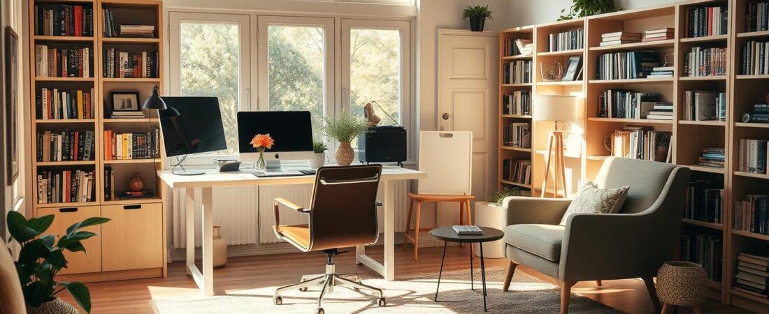 Crafting a Functional Workspace in Your Living Room
