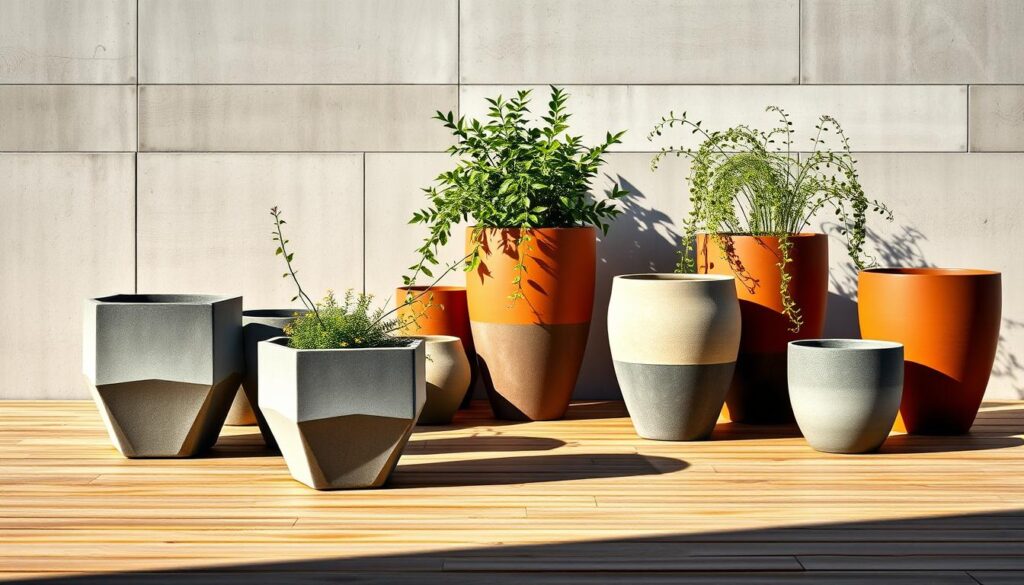 contemporary outdoor planters