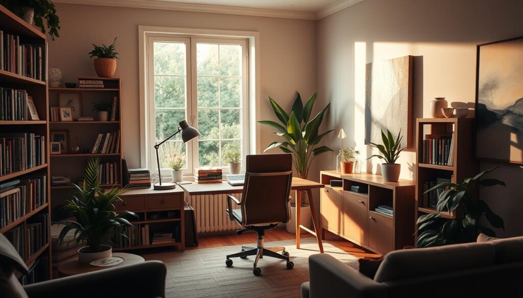 living room workspace