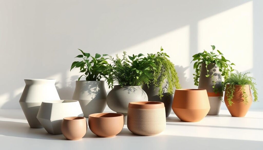 modern plant pots