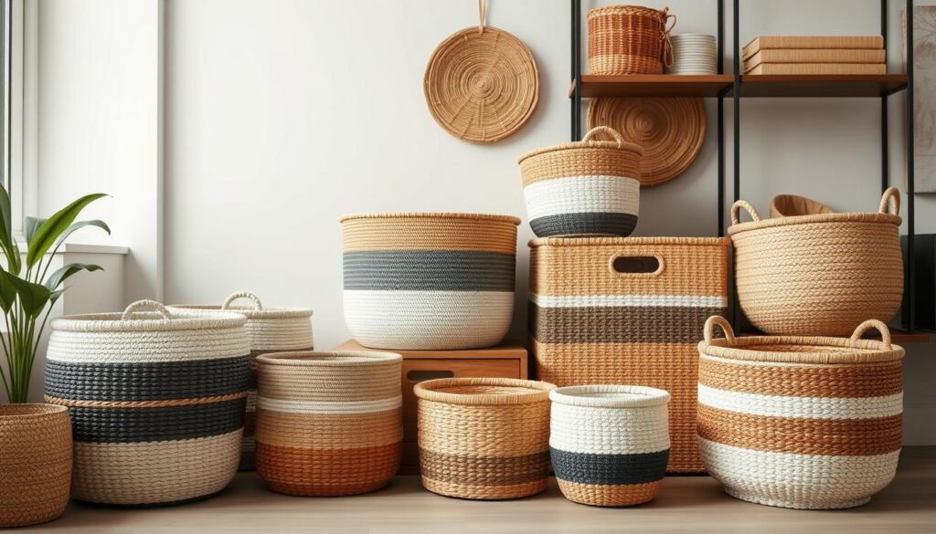 trendy storage baskets