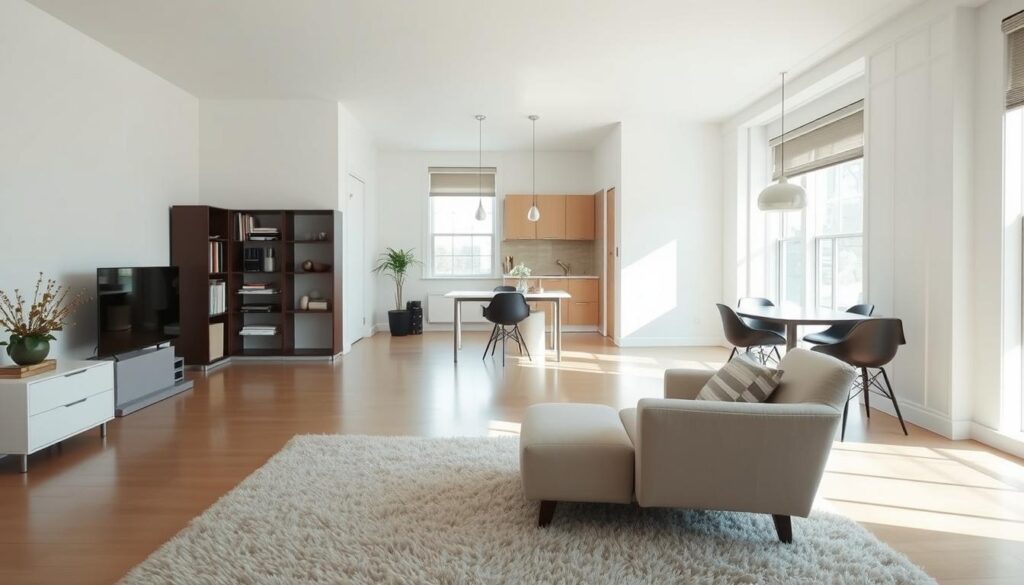 visual separation in studio apartments